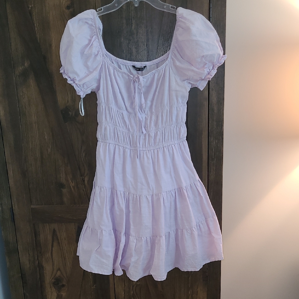SHEIN Light Pink Midi Dress